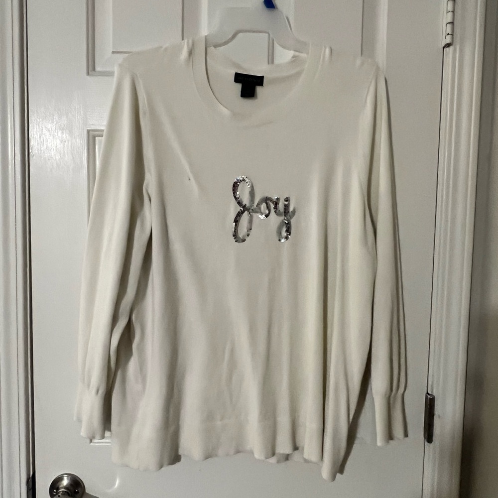Women’s white sweater Joy size 2X